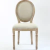 Lot de 20 chaises de style médaillon Louis XVI Tissu Beige