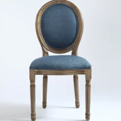 Lot de 20 chaises de style médaillon Louis XVI Tissu Bleu