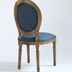 Lot de 20 chaises de style médaillon Louis XVI Tissu Bleu