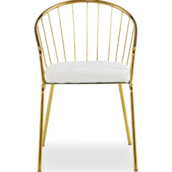 Lot de 2 chaises/fauteuils Eventille Simili Blanc