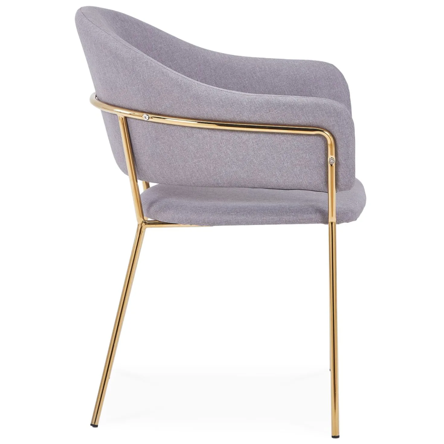 Lot de 2 chaises/fauteuils Ulrick Tissu Gris