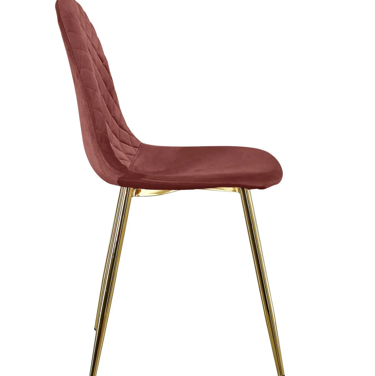 Lot de 4 chaises matelassées Norway Velours Rose
