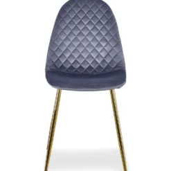 Lot de 4 chaises matelassées Norway Velours Argent