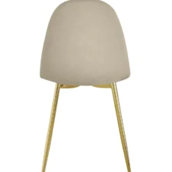 Lot de 4 chaises matelassées Norway Velours Taupe
