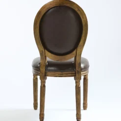 Lot de 2 chaises médaillon Louis XVI Bois massif patiné Or et Simili (P.U) Marron