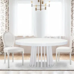 Lot de 2 chaises médaillon Louis XVI Bois massif et Simili (P.U) Blanc