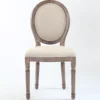 Lot de 20 chaises médaillon Louis XVI Tissu Beige