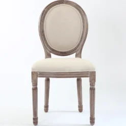 Lot de 20 chaises médaillon Louis XVI Tissu Beige