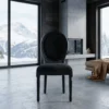 Lot de 20 chaises médaillon Louis XVI Black Velours Noir