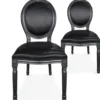 Lot de 20 chaises médaillon Louis XVI Simili (P.U) Noir