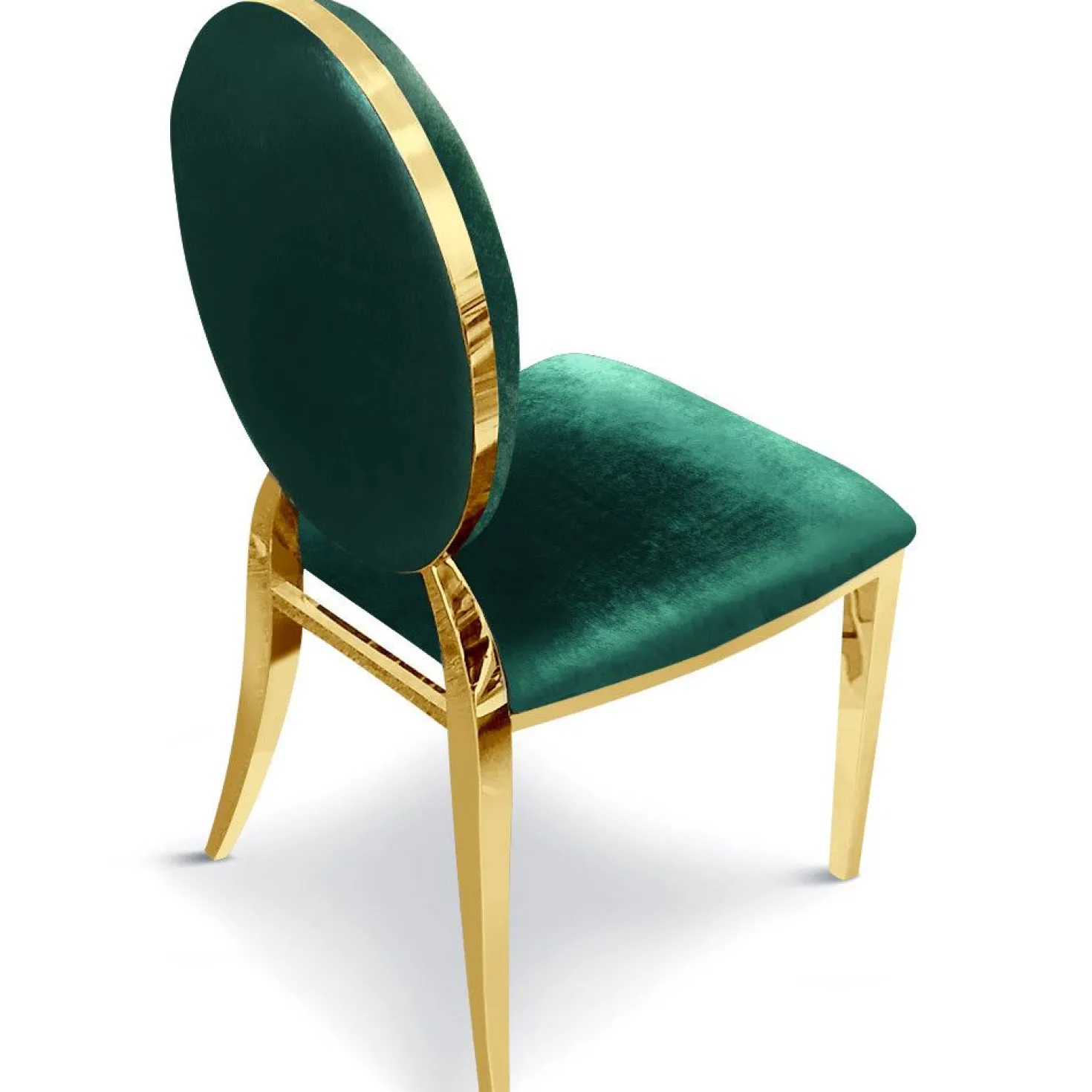 Lot de 2 chaises médaillon Sofia velours Vert