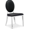 Lot de 2 chaises médaillon Sofia Simili Noir