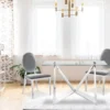 Lot de 6 chaises médaillon Sofia Velours Argent