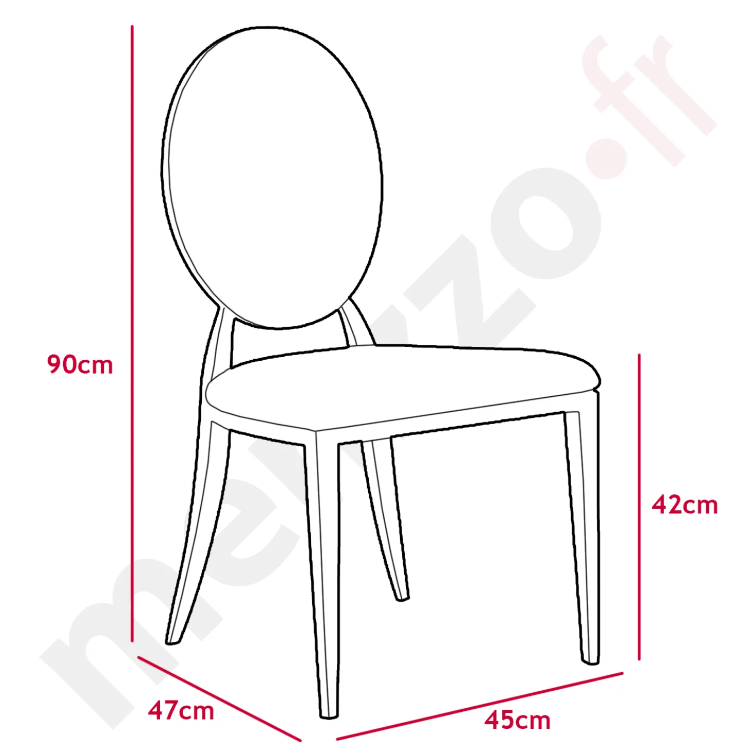Lot de 2 chaises médaillon Sofia velours Taupe