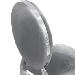 Lot de 8 chaises médaillon Sofia Velours Argent