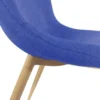 Lot de 4 chaises scandinaves Gao Tissu Bleu