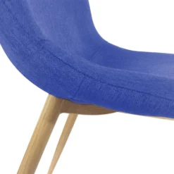 Lot de 4 chaises scandinaves Gao Tissu Bleu