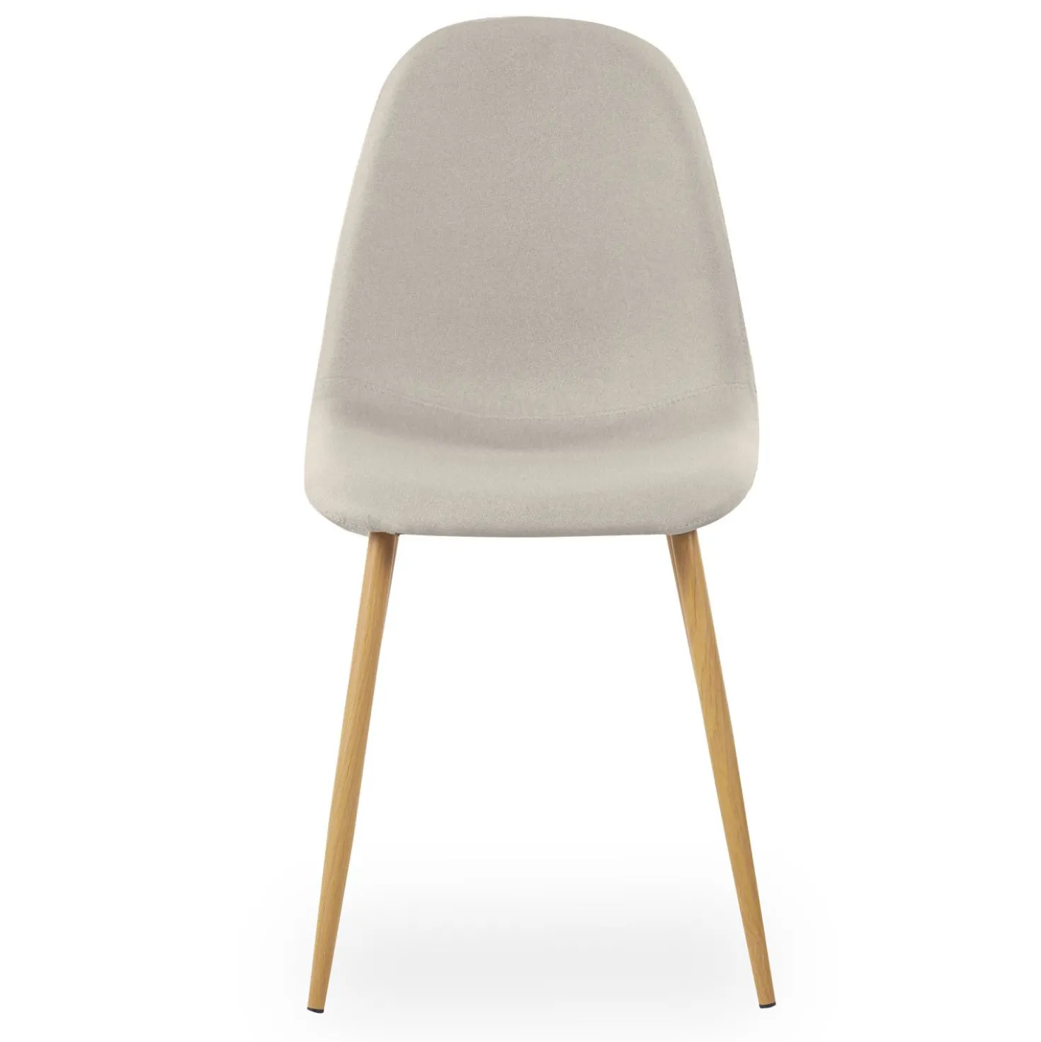 Lot de 4 chaises scandinaves Gao Tissu Beige