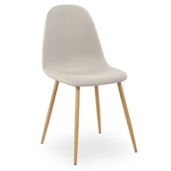 Lot de 4 chaises scandinaves Gao Tissu Beige