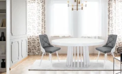 Lot de 2 chaises scandinaves Lalix Blanc & Gris