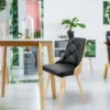 Lot de 6 chaises scandinaves Lalix Chêne Clair et Noir