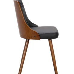 Lot de 4 chaises scandinaves Lalix Bois Noisette et Noir