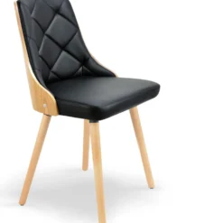 Lot de 8 chaises scandinaves Lalix Chêne Clair et Noir