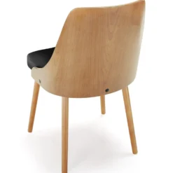 Lot de 8 chaises scandinaves Lalix Chêne Clair et Noir