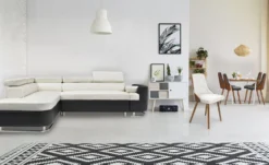 Lot de 2 chaises scandinaves Lalix Bois Noisette & Blanc