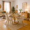 Lot de 4 chaises scandinaves Maury Beige
