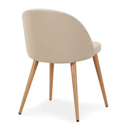 Lot de 6 chaises scandinaves Maury Tissu Beige