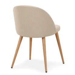 Lot de 2 chaises scandinaves Maury tissu Beige