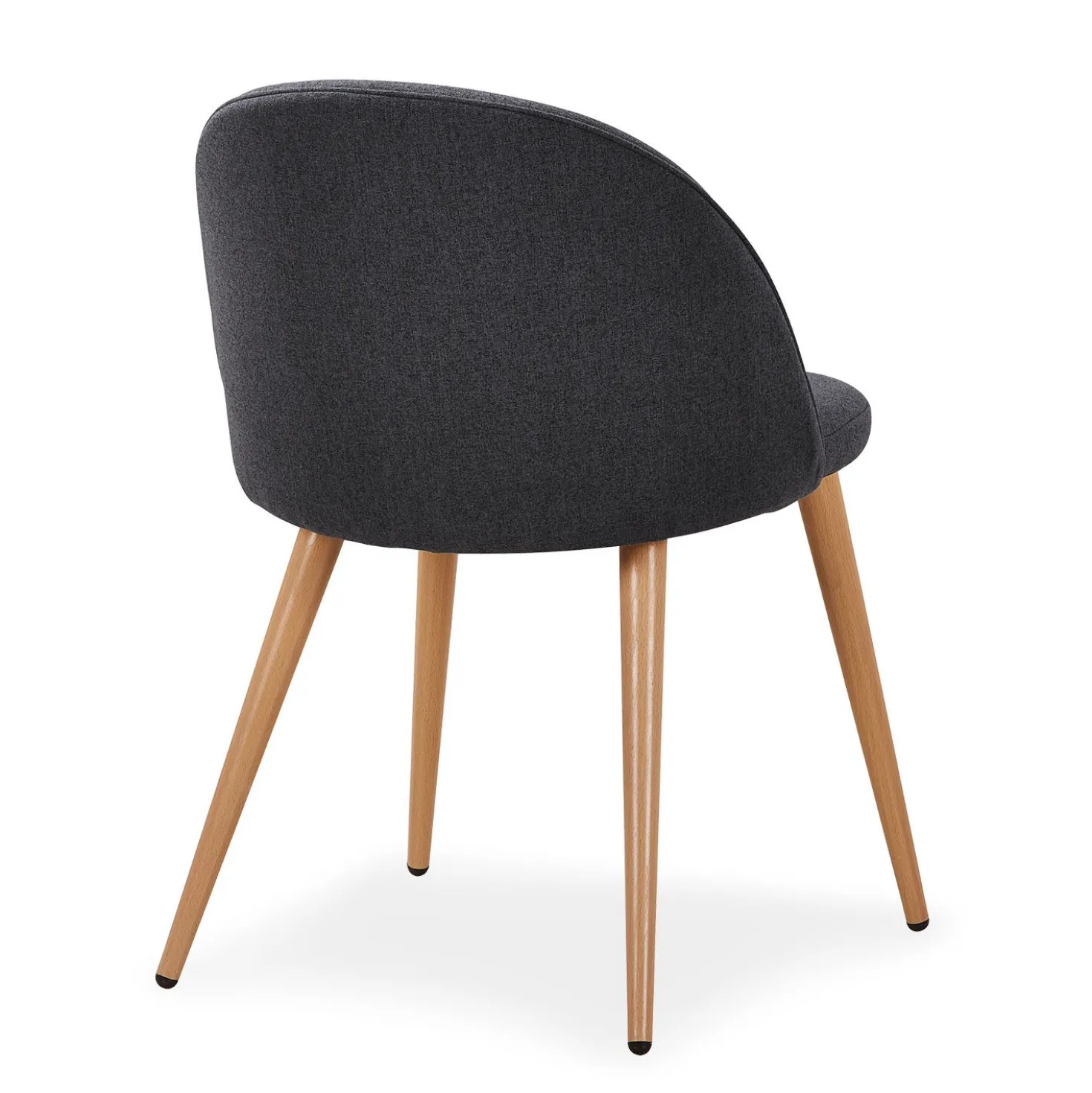 Lot de 6 chaises scandinaves Maury Tissu Gris foncé