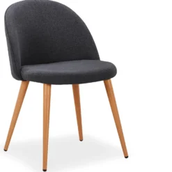 Lot de 6 chaises scandinaves Maury Tissu Gris foncé