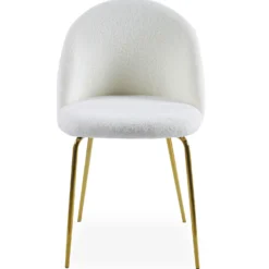 Lot de 4 chaises Spectra Tissu bouclette Crème