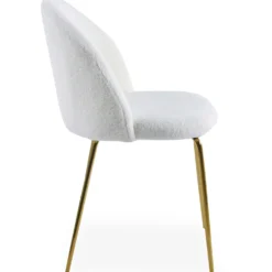 Lot de 4 chaises Spectra Tissu bouclette Crème