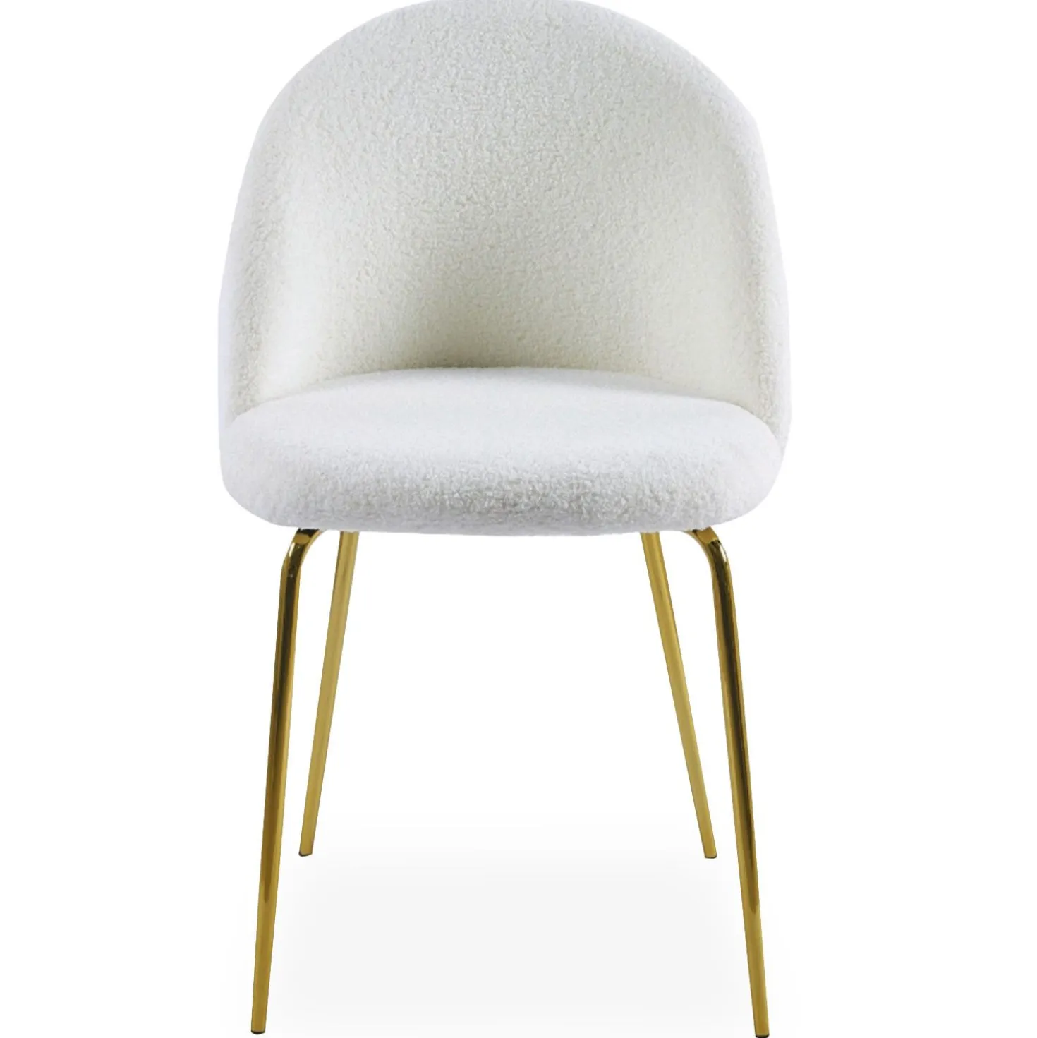 Lot de 2 chaises Spectra Tissu bouclette Crème