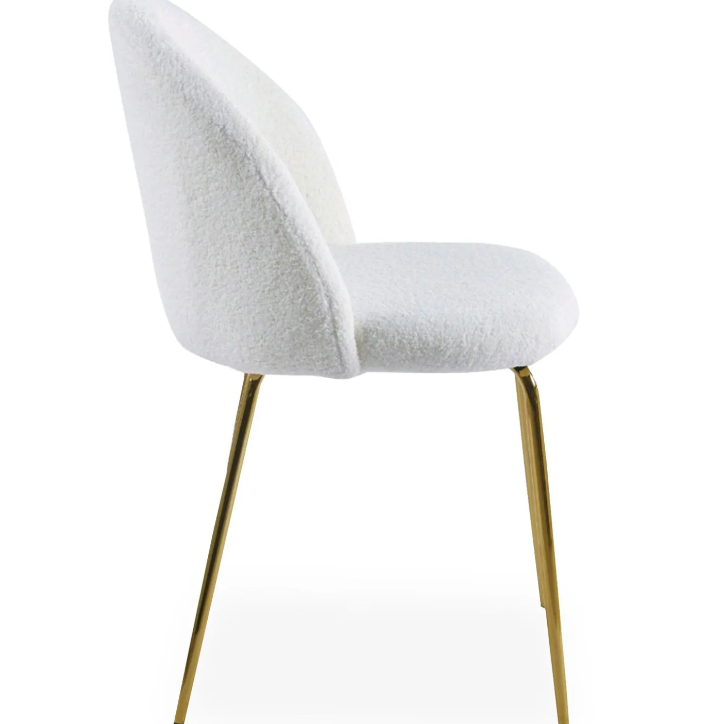 Lot de 2 chaises Spectra Tissu bouclette Crème