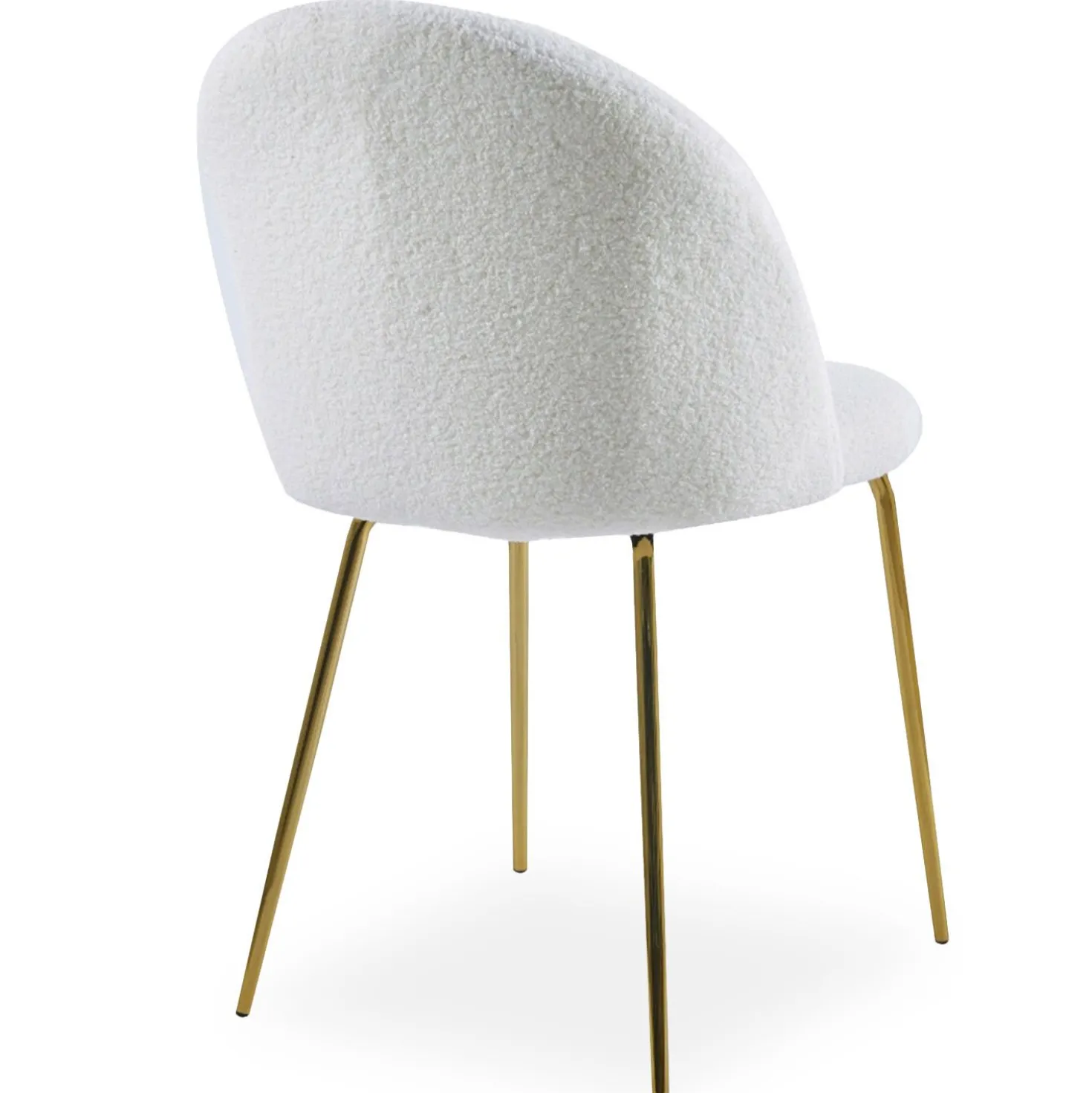Lot de 6 chaises Spectra Tissu bouclette Crème