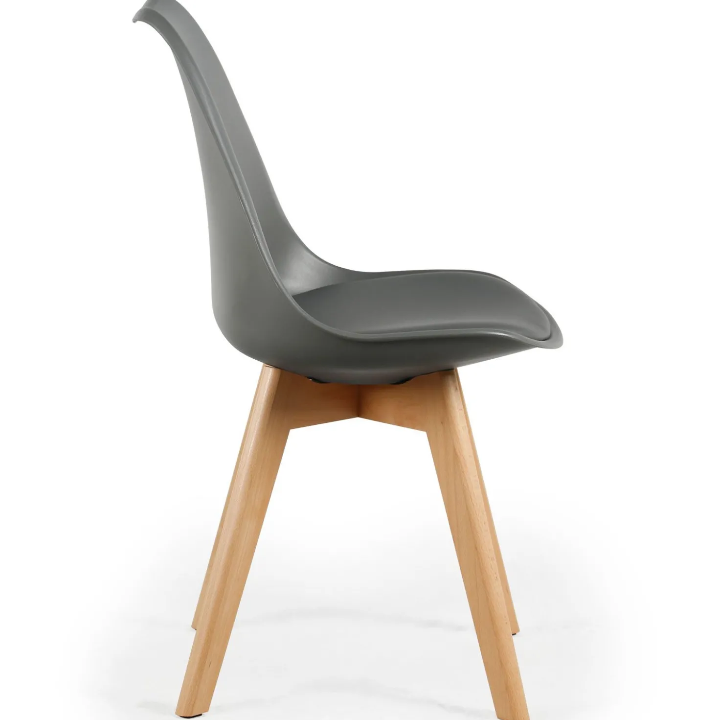 Lot de 2 chaises style scandinave Bovary Gris