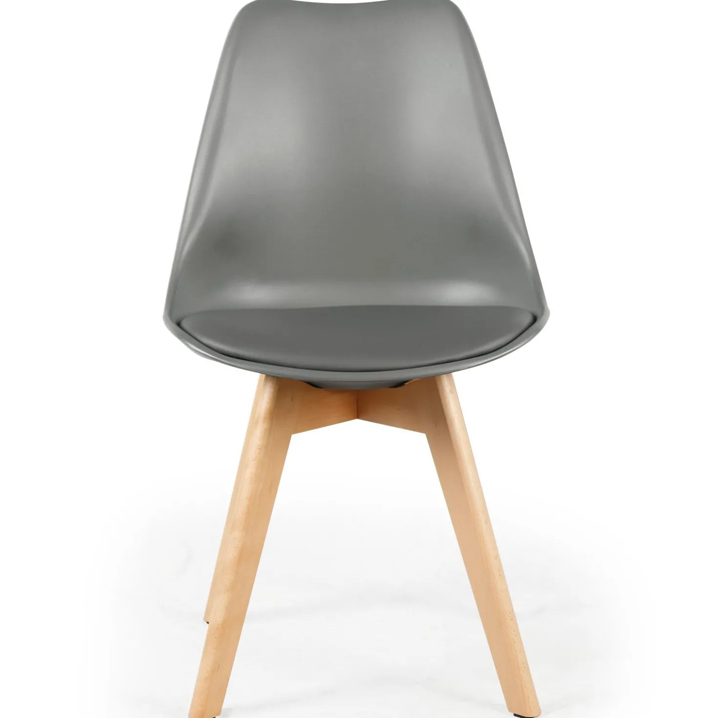 Lot de 2 chaises style scandinave Bovary Gris