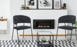 Lot de 8 chaises Tabata Métal Noir et Velours Noir