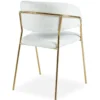Lot de 8 chaises Tabata Tissu Bouclette Crème