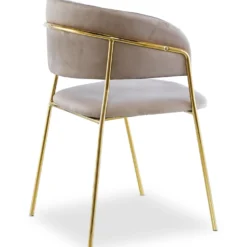 Lot de 4 chaises Tabata Velours Taupe