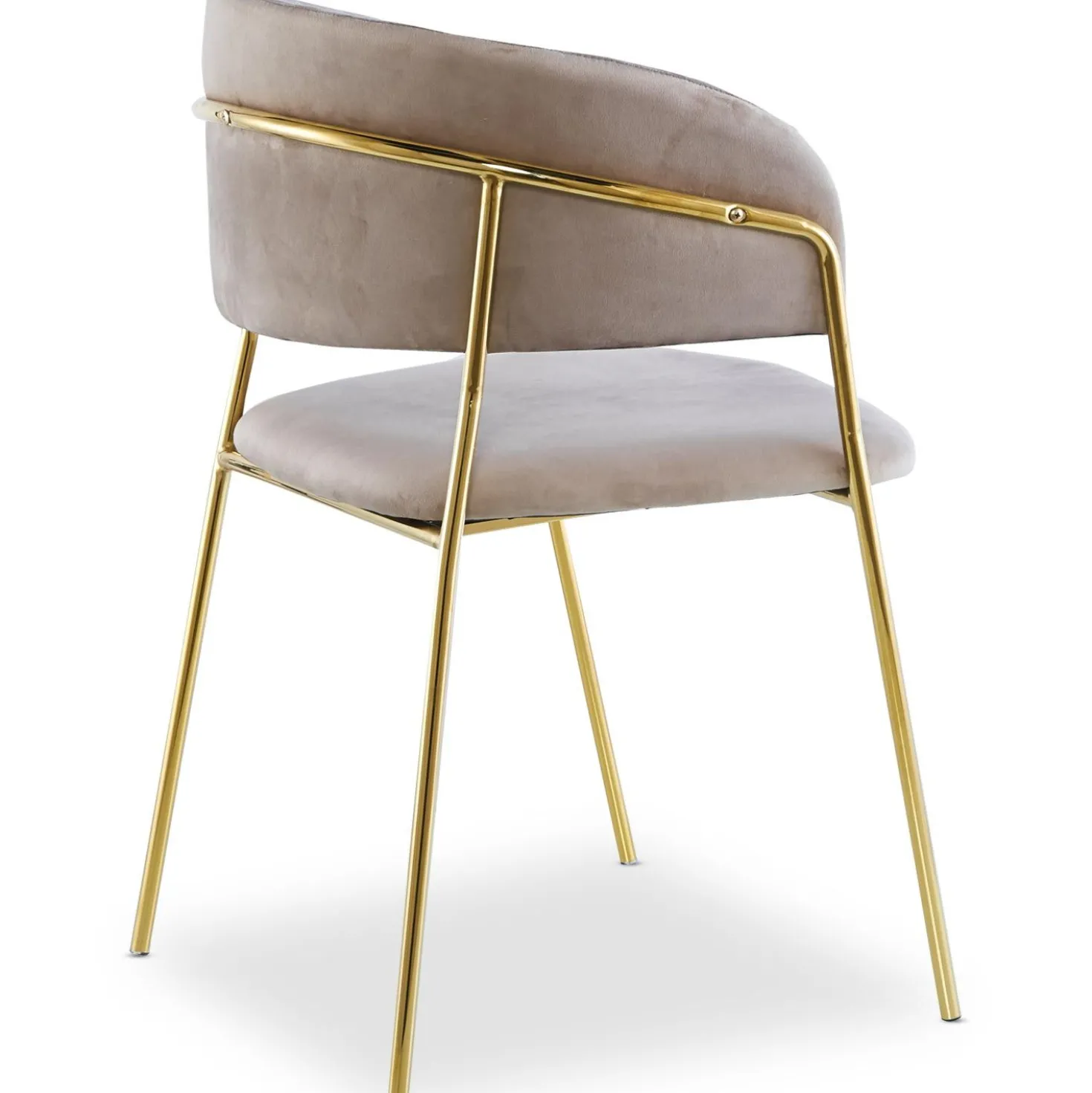 Lot de 4 chaises Tabata Velours Taupe