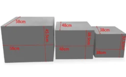 Lot de 3 tables basses Balkor Effet Travertin Beige