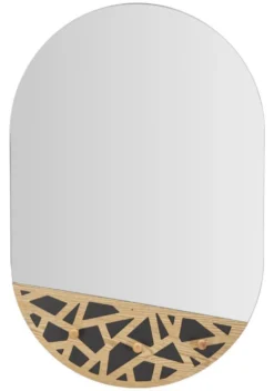 Miroir mural Abiti en M.D.F multicolore décorations en bois et 3 crochets