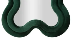Miroir mural Monica cadre bois Velours Vert