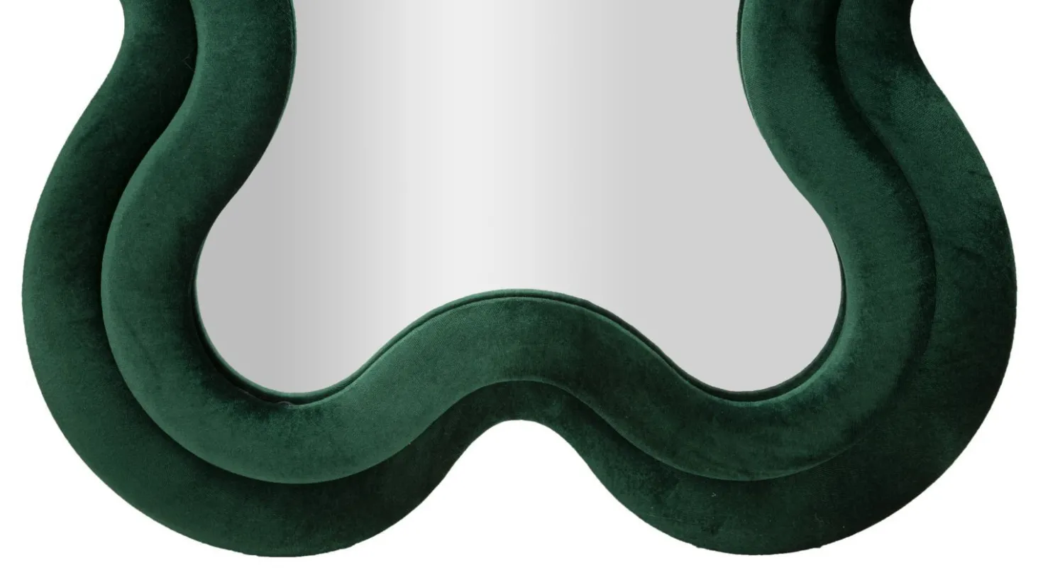Miroir mural Monica cadre bois Velours Vert
