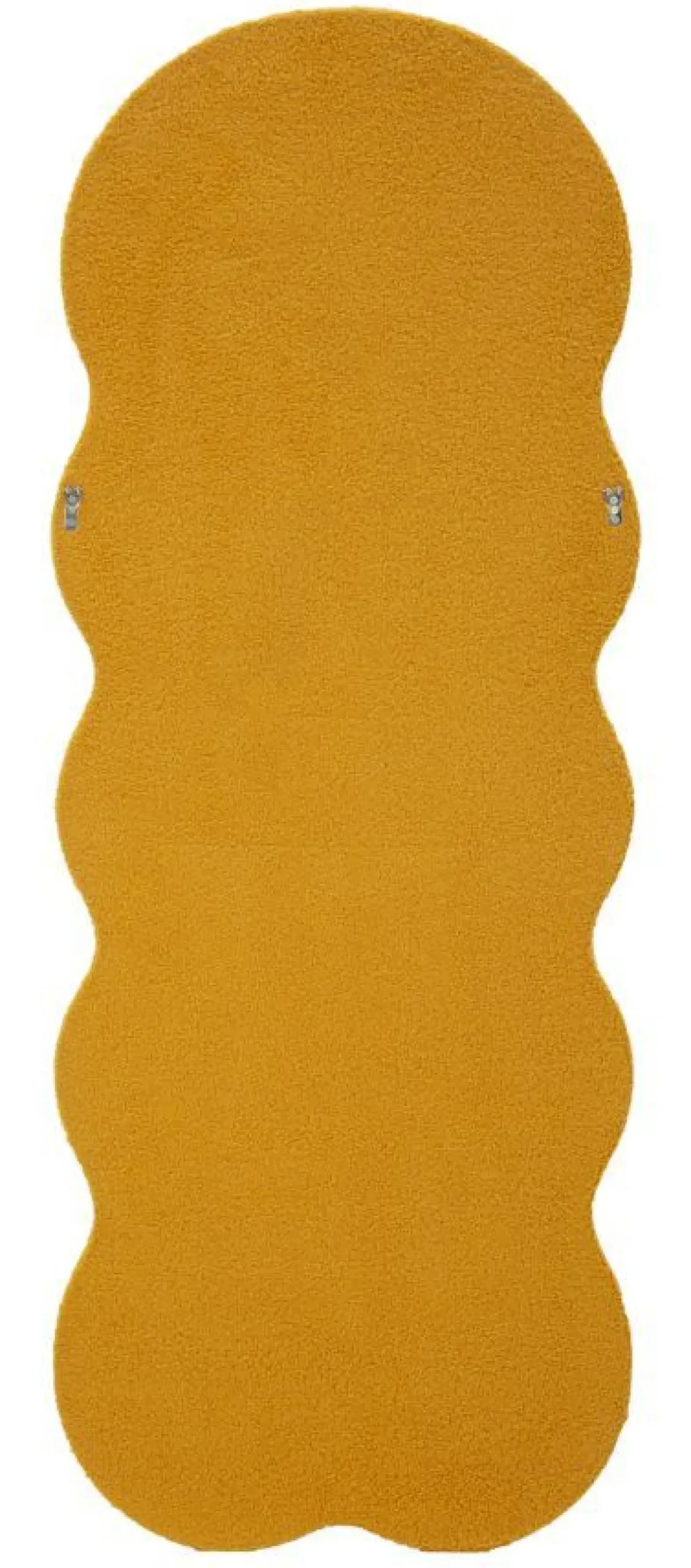 Miroir mural Moutarde cadre Bois Tissu bouclé